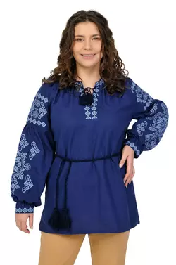 Сорочка вишиванка "Івана Купала" (темно-синій)