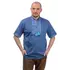 Вишита сорочка з коротким рукавом чоловіча (блакитна)